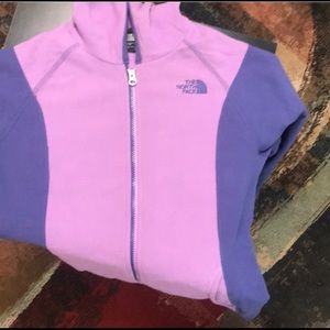 Girls size 14/16 purple fleece north face jacket